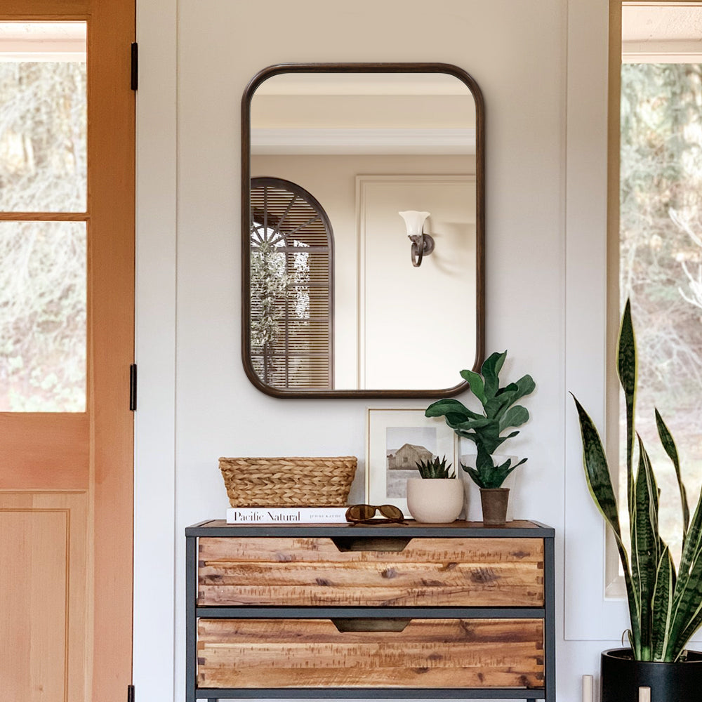 Cedar Walnut Frame Mirror