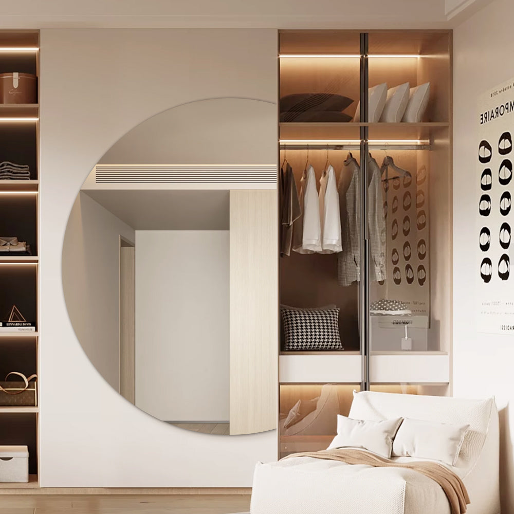 Demi Frameless Round Mirror