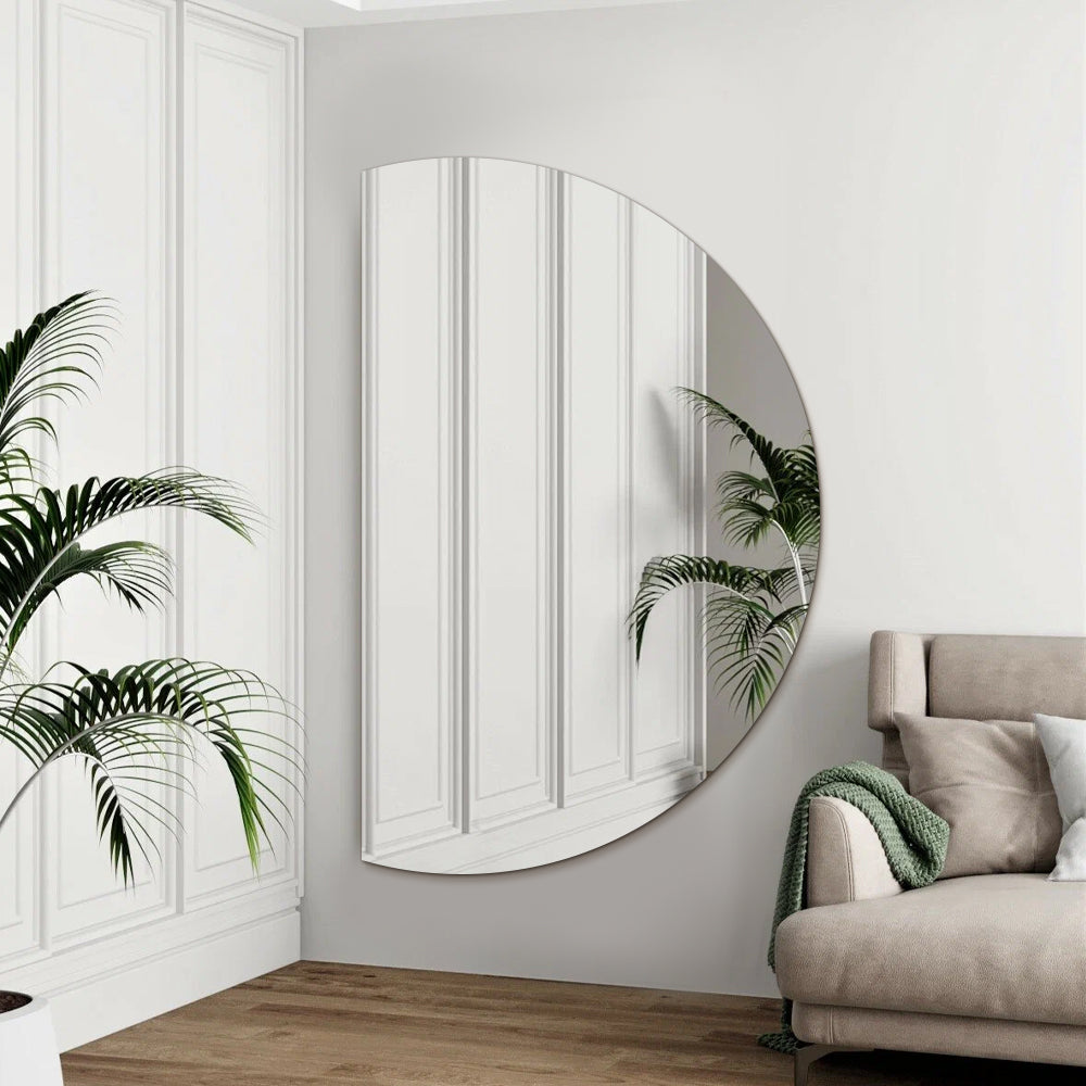 Demi Frameless Round Mirror
