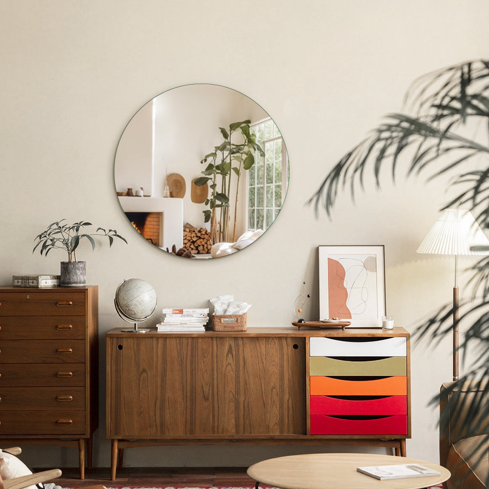 Halo Frameless Round Mirror