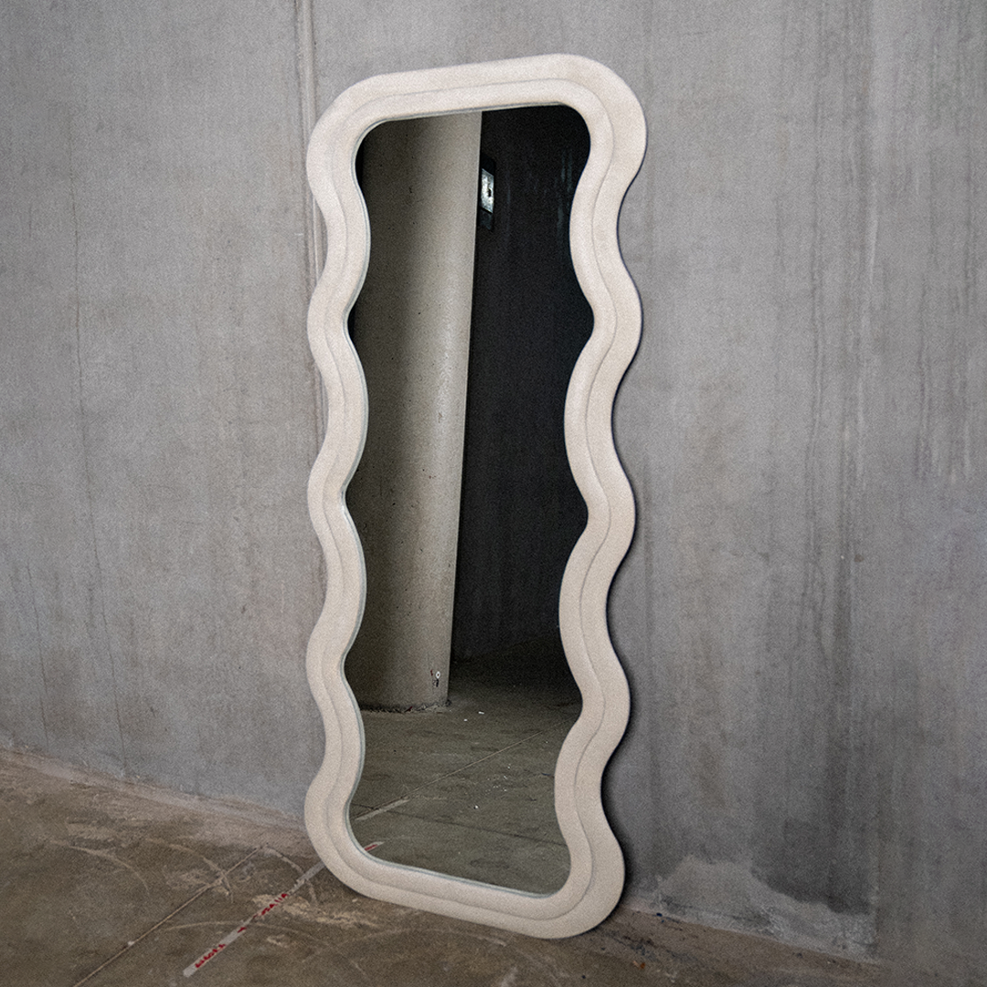 Kalani Wavy Fabric Full Length Mirror