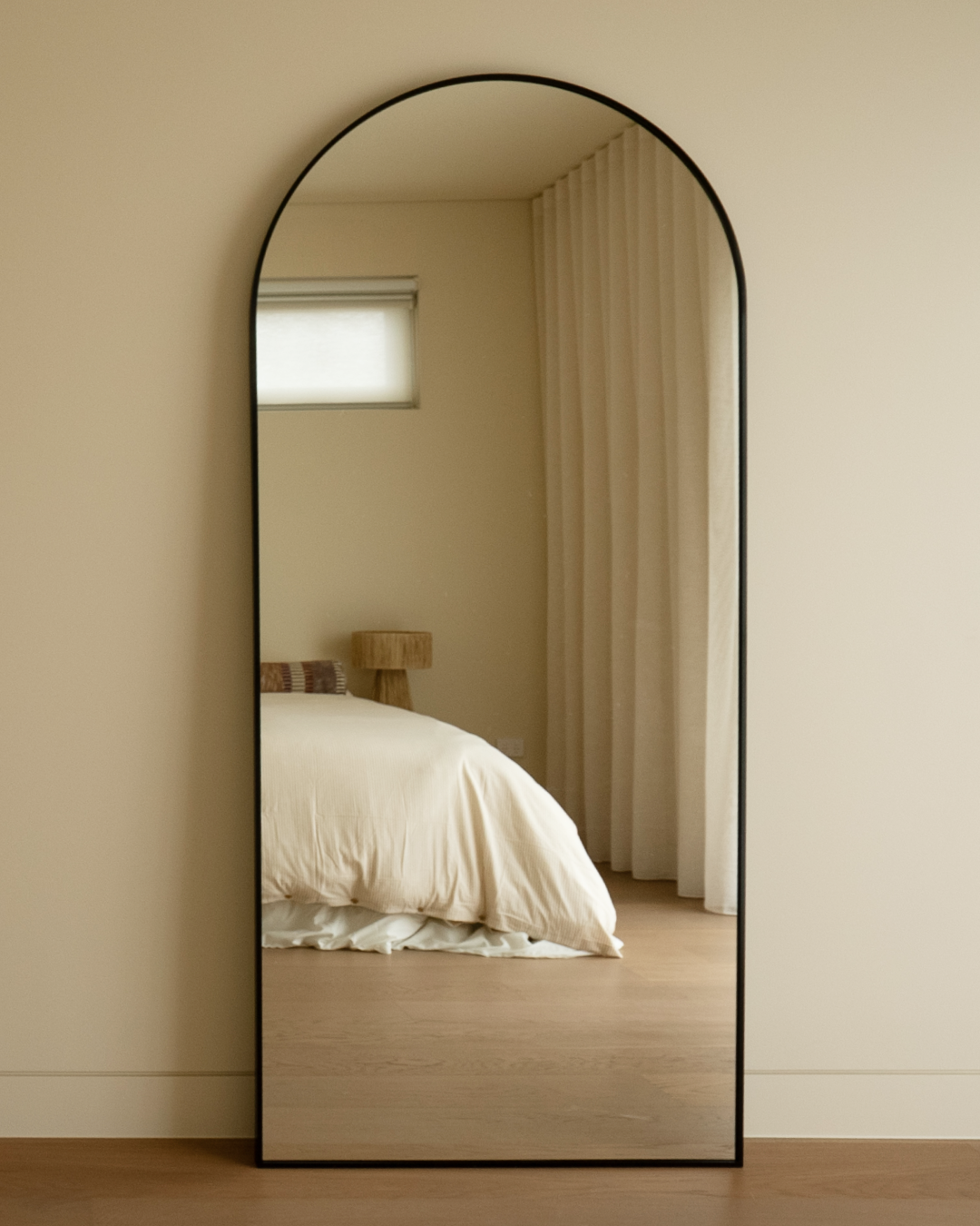 Black arch mirror