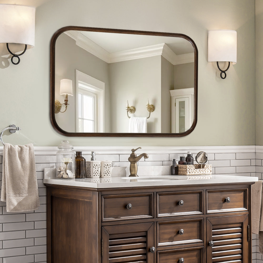 Cedar Walnut Frame Mirror