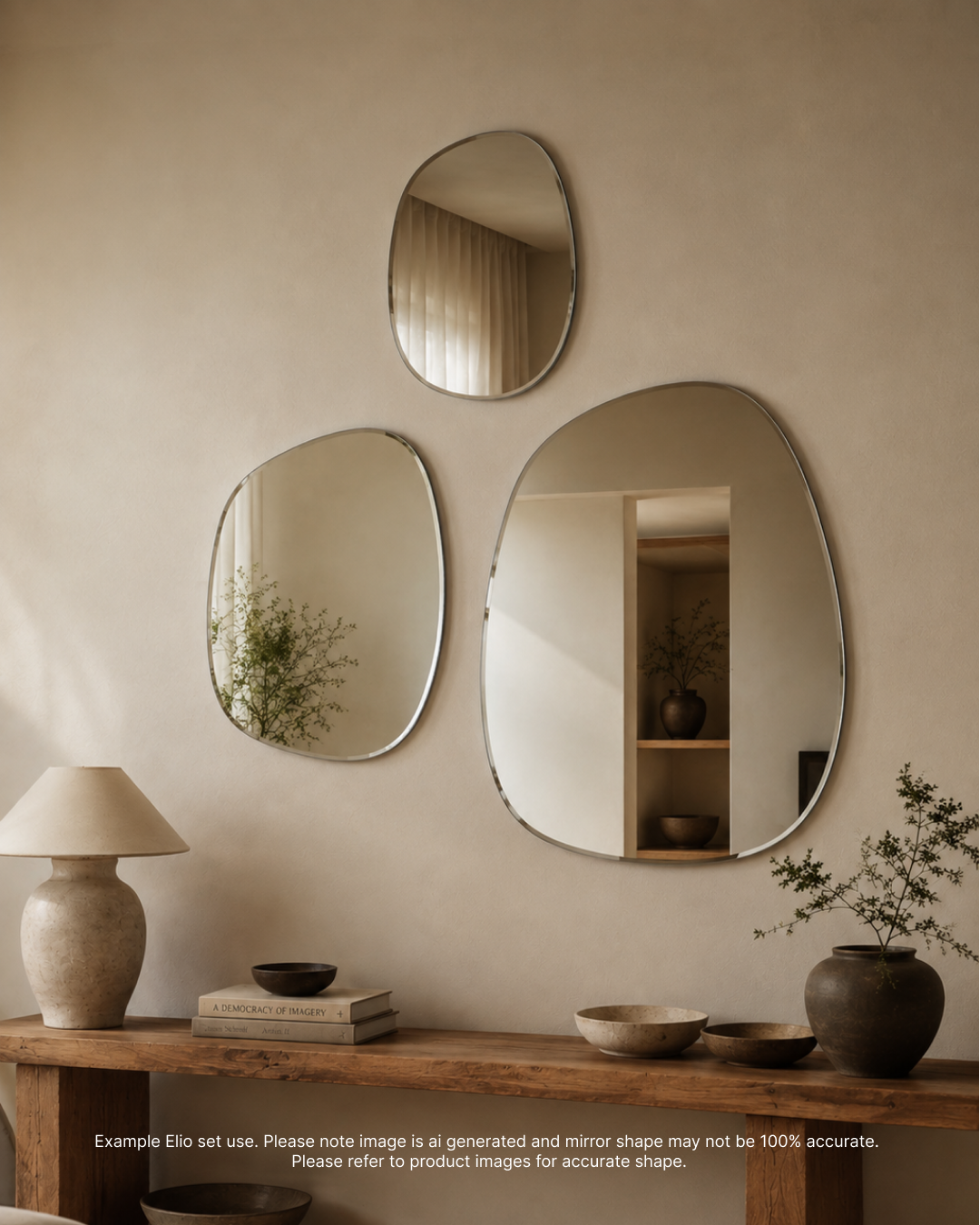 Elio Frameless Organic Mirror