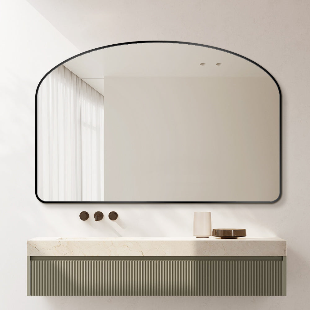 Lucca Black Arch Mirror