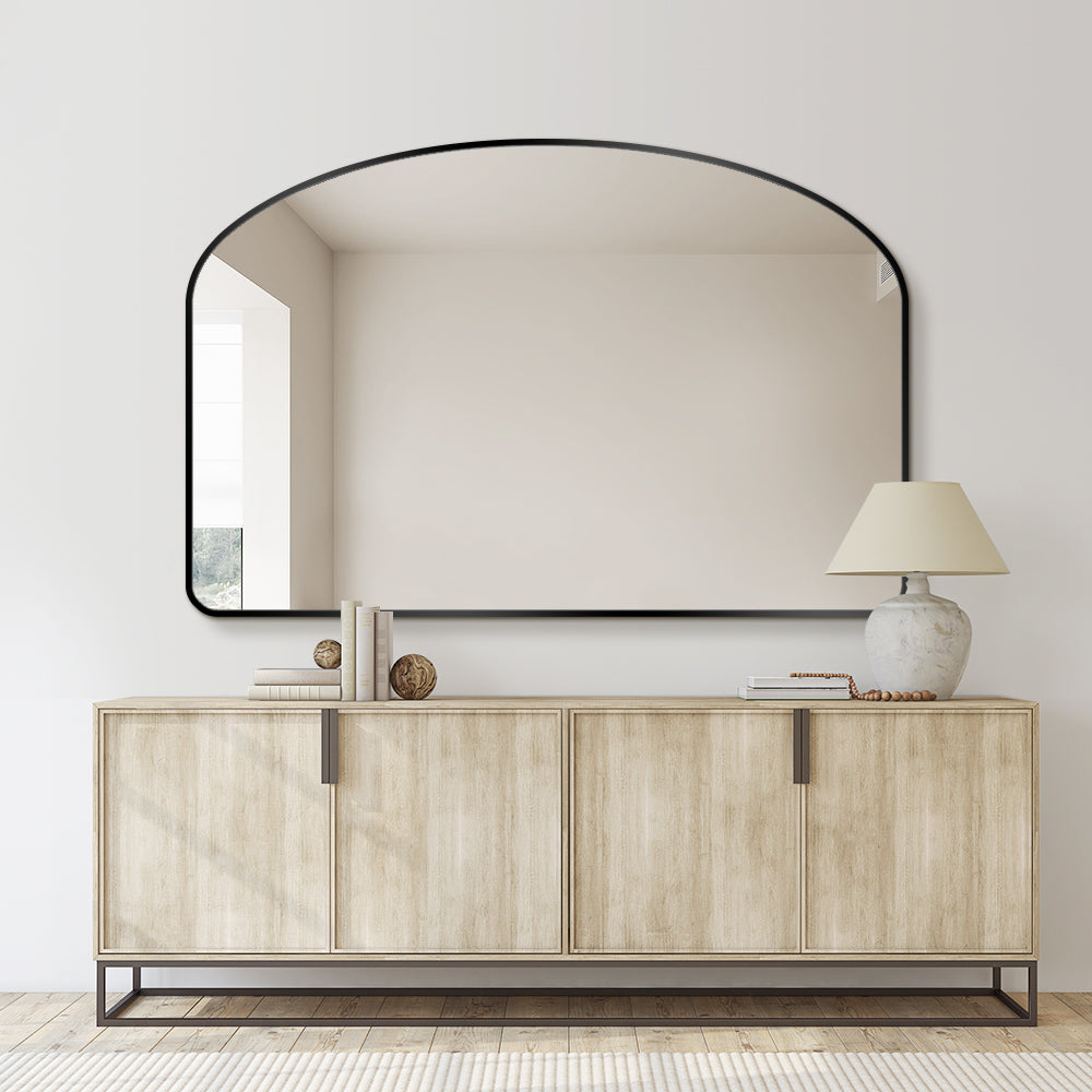 Lucca Black Arch Mirror