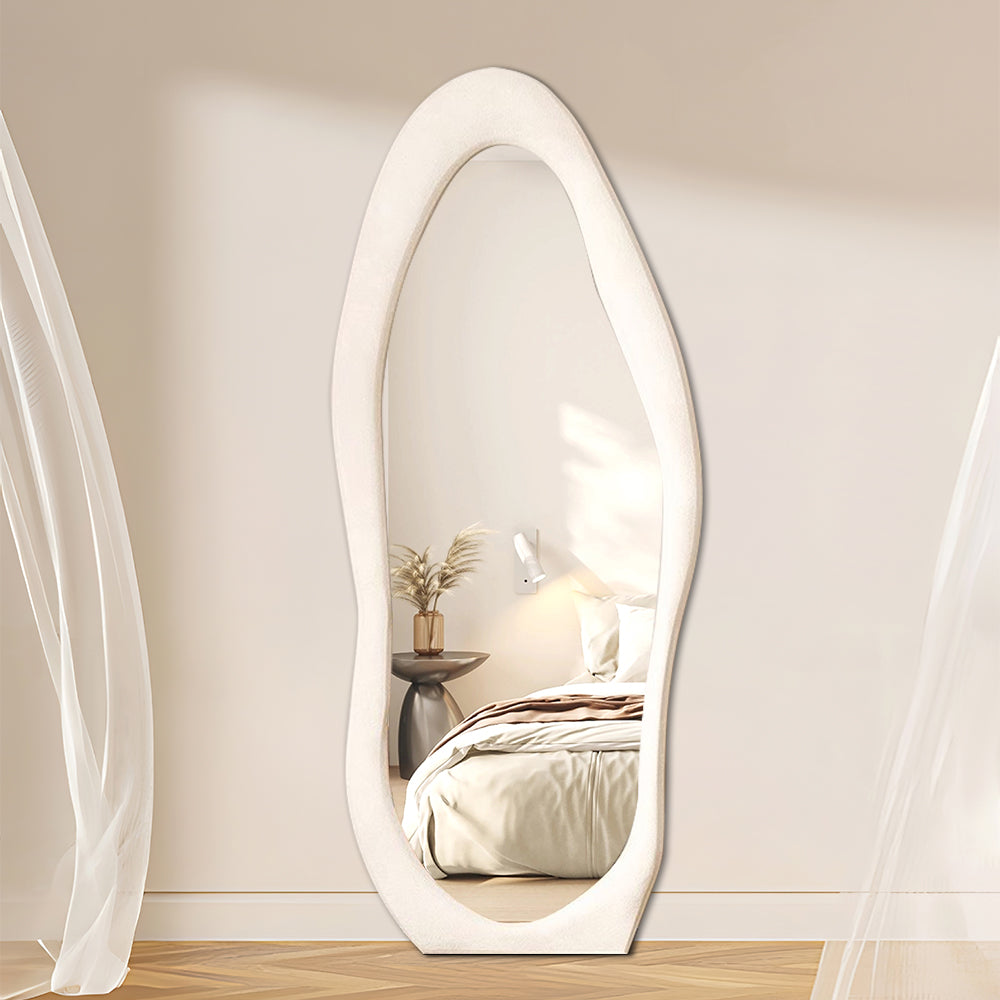 Buy Naomi Wavy Full Length Mirror – 77x175cm White | Mirror Warehouse
