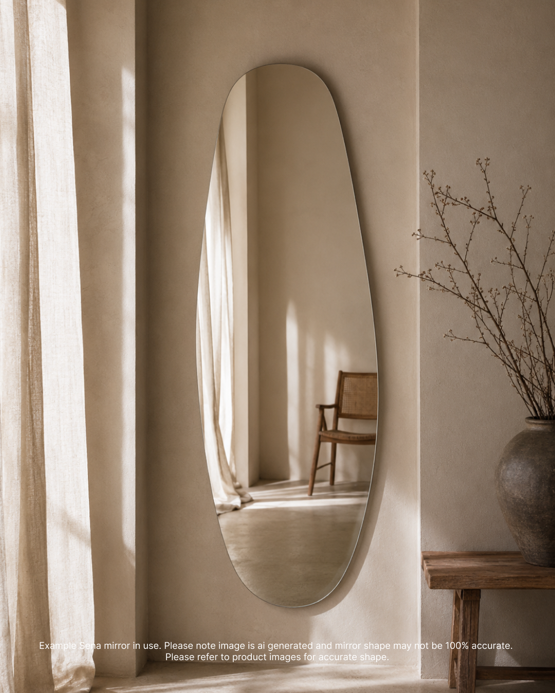 Sena Frameless Organic Mirror