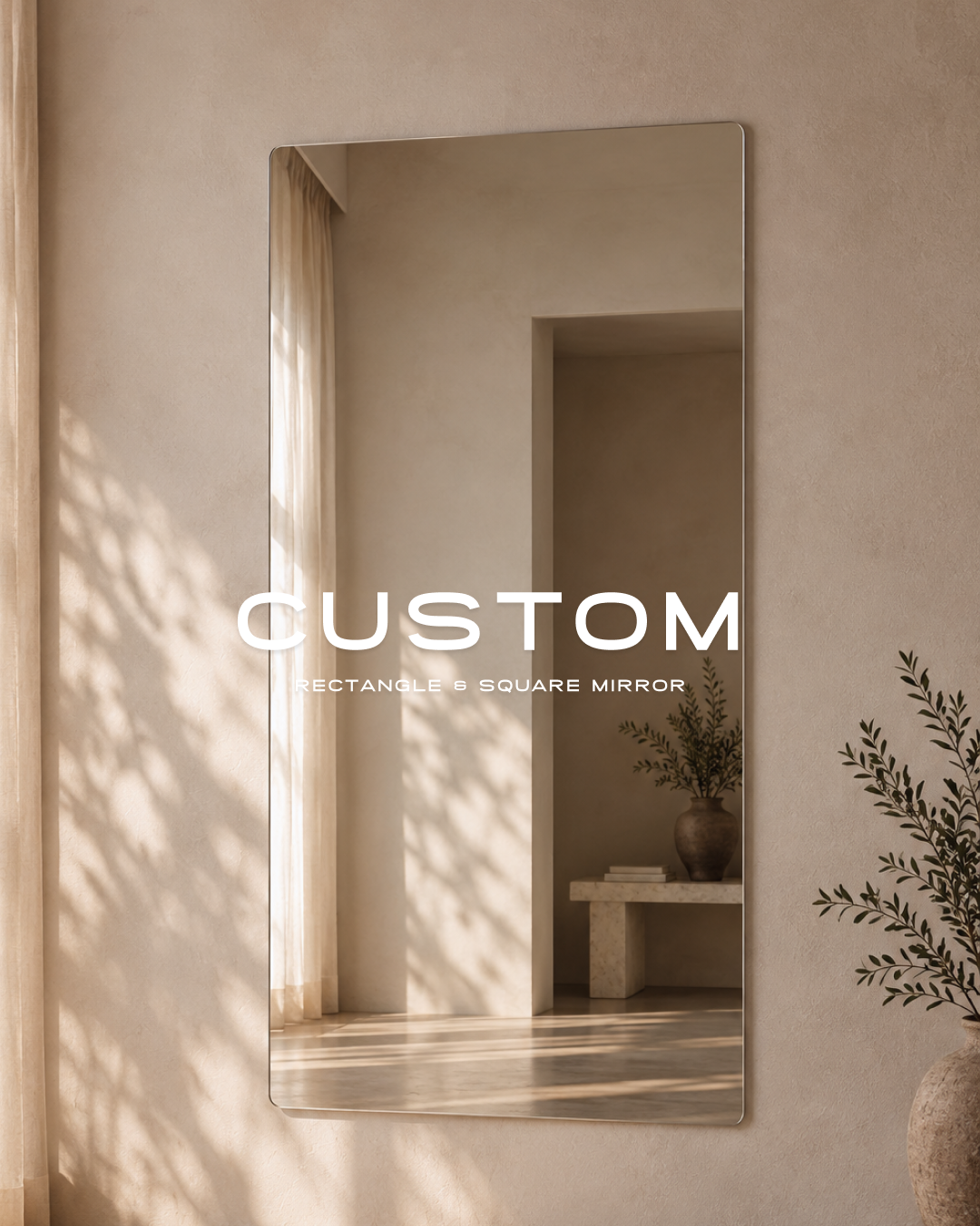 Rectangle & square custom frameless mirror